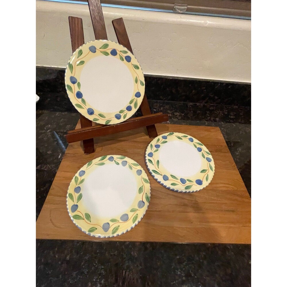 Set of 3 Pier-1 Hand Painted Palermo Trivets